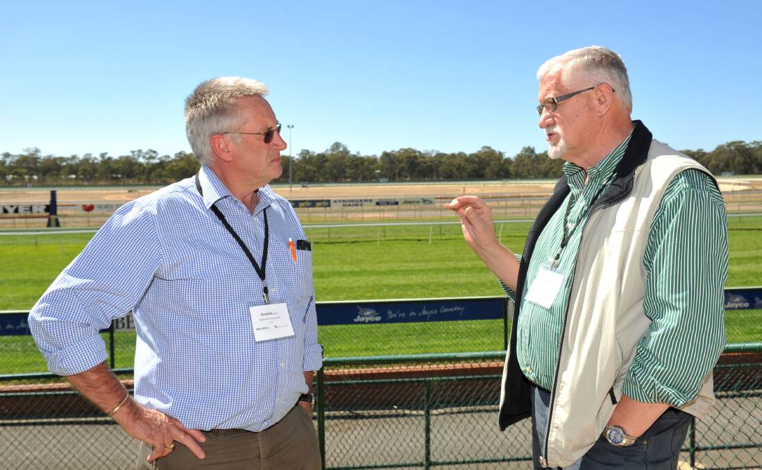 Graeme Lynas from agrifood Skills Aus and Ted Gretgrix from Rural Finance Counselling Service.
