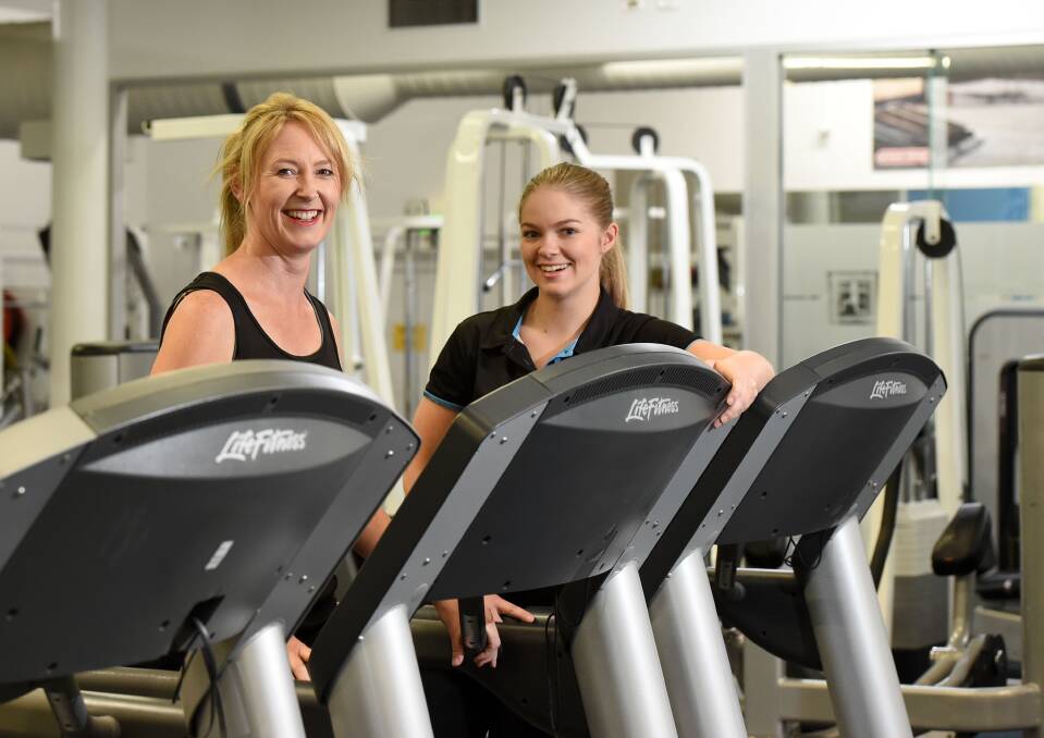 DON'T SWEAT: Kerry Turner and trainer Larissa Stopp. Picture: JODIE DONNELLAN 
