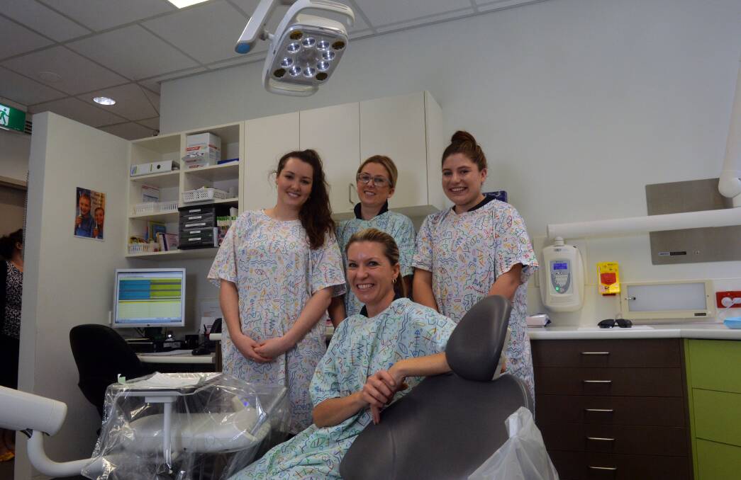 Front: Kylie Mitchell (Oral Health Therapist), rear l-r Jane Anrighett (dentist), Kylie French (Senior Dental Assistant), Jessie Campbell (Trainee Dental Assistant)
Picture: BRENDAN McCARTHY
