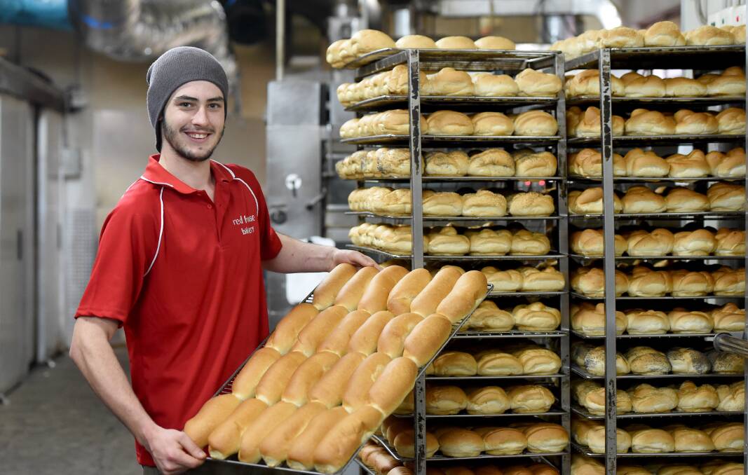 Maryborough man takes first job as apprentice baker. Pictures: JODIE DONNELLAN