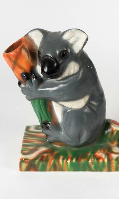 COLLECTION: Bendigo Pottery, Koala, 1930s – 40s, hand-painted (Waverly ware). Private collection, courtesy of Bendigo Pottery.