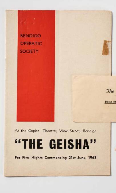 HISTORY: The Geisha, theatre program, 1968, paper, ink. Pat Lyon Collection. Bendigo Regional Archive Centre. Picture Ian Hill.