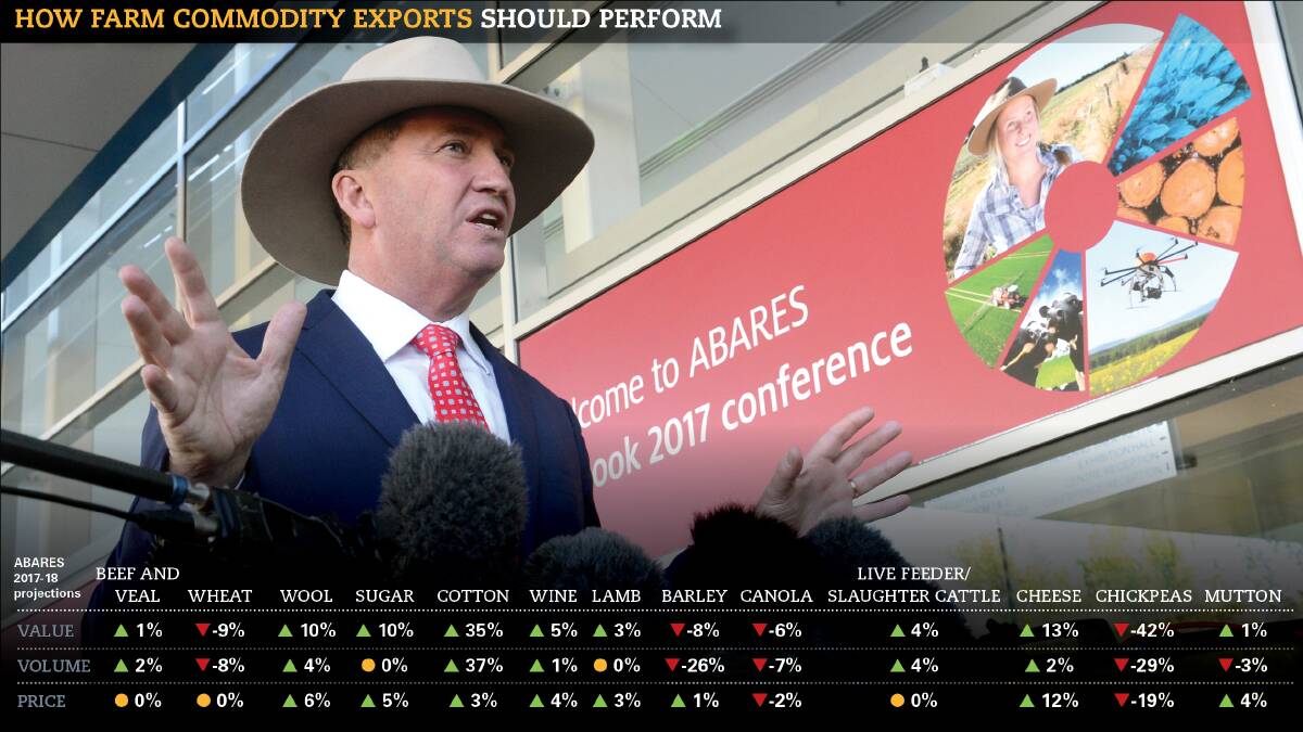 PREDICTIONS: Deputy Prime Minister and Agriculture Minister Barnaby Joyce speaking at Outlook 17.
