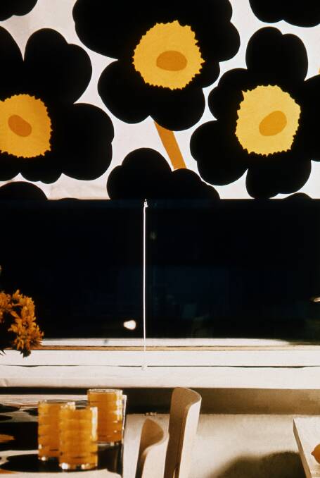 STRIKING: A curtain made from the pattern Unikko designed by Maija Isola in 1964. Courtesy of the Design Museum Helsinki.

 