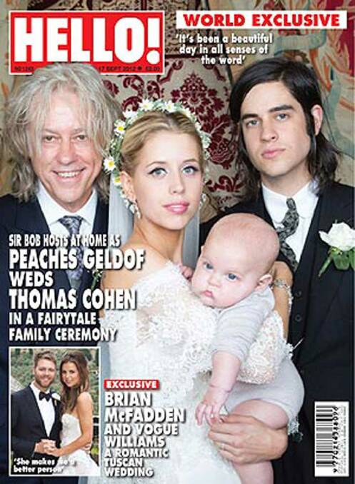 Hello magazine Peaches Geldof wedding
