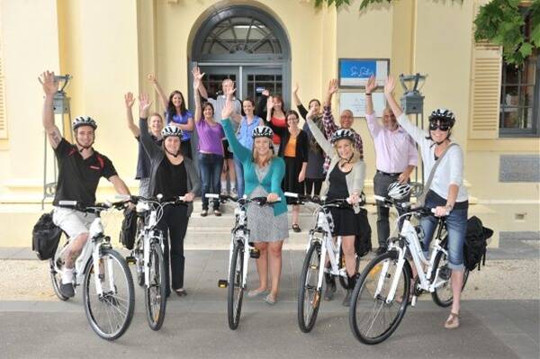 DEAL: St Luke’s staff take the pledge to use bikes before the car when possible. 