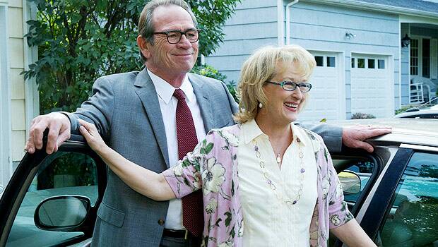 Tommy Lee Jones and Meryl Streep play a long-married couple who undergo therapy in <i>Hope Springs</i>.