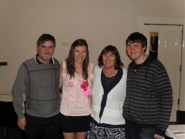 Garry Angus with his family.