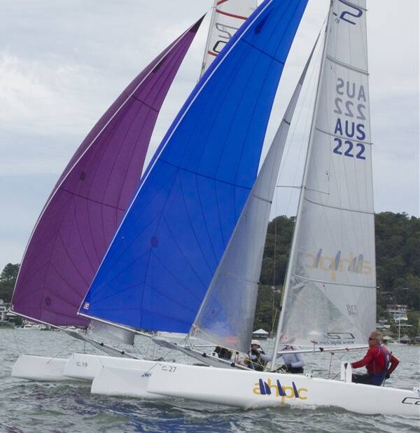 PLAIN SAILING: Greg and Brett Goodall on their way to winning the national title.