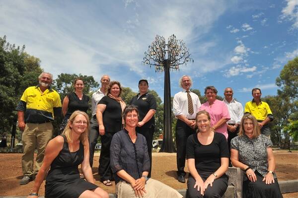 teamwork: The steering committee and contractors for the Black Saturday Memorial.