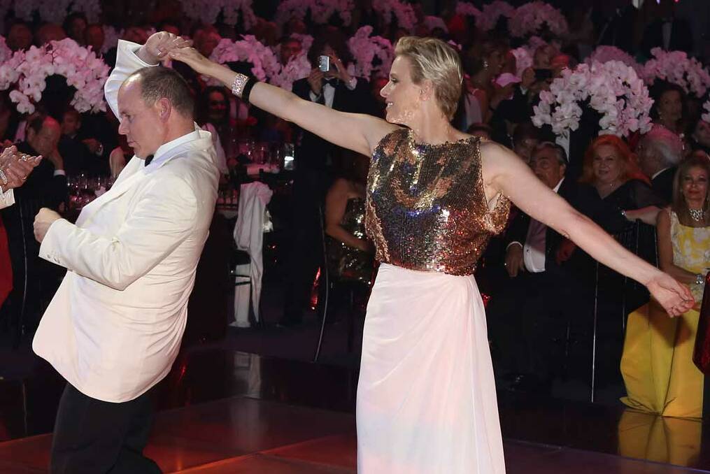 Eyes for each other - Charlene and Albert dance the night away at the annual Red Cross Gala Ball in Monaco on Friday night.