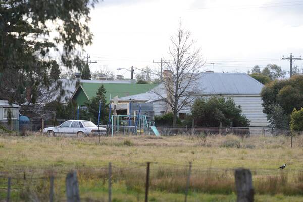 Police have evacuated residents near this house in Bridgewater. Picture: MATT KIMPTON