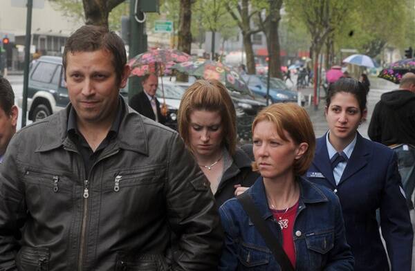 NOT GUILTY: Peta Carbonneau, second from left, has been acquitted of dangerous driving causing death.