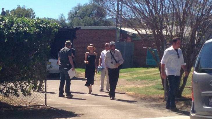 Angelina Jolie in Werris Creek today. Photo: Northern Daily Leader 