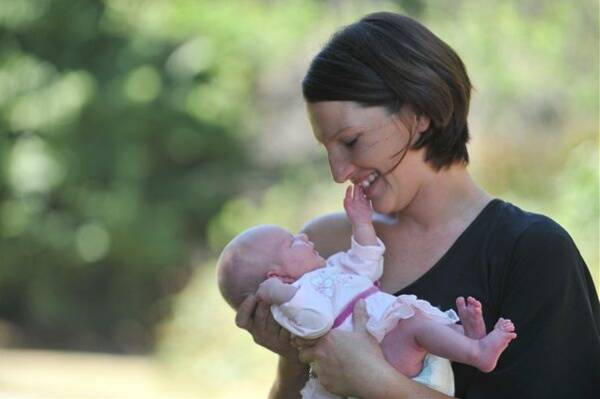 Doing well: Mel Sell with daughter Louise Maree.