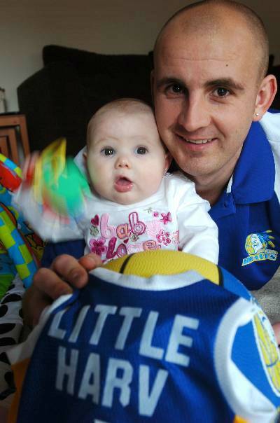 BIGGEST FAN: Ben Harvey with his daughter Lily Grace.