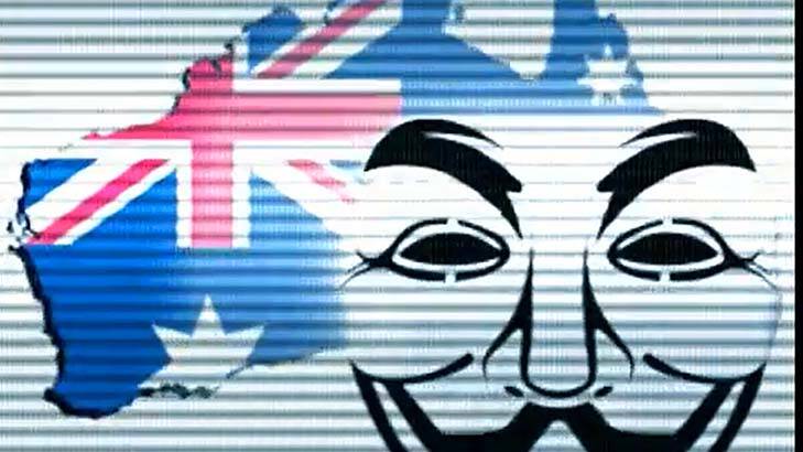 An image Anonymous Australia has used in a YouTube video.