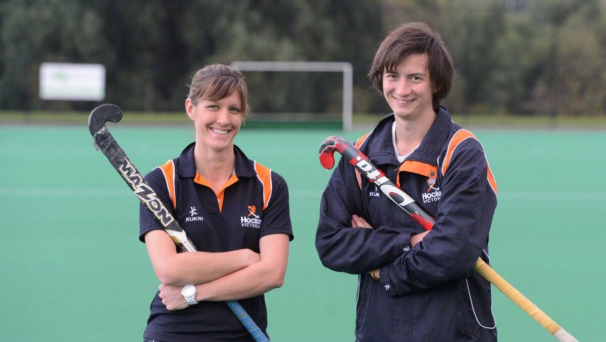TOP HONOURS: Tracey Johnson and Jarrod Lougoon have been selected in Australian hockey teams. Picture: JIM ALDERSEY