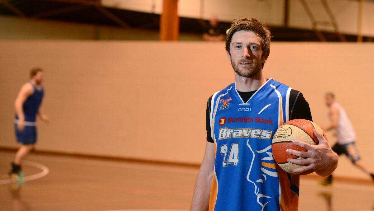 INSPIRATIONAL: Bendigo Braves captain Chris Hogan is aiming to mark his 300th game for the club by winning Saturday night's SEABL east conference grand final on the Bendigo Stadium showcourt. Picture: JIM ALDERSEY