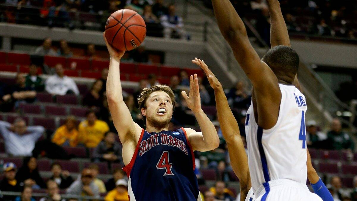 Matthew Dellavedova in action for the Gaels in the NCAA tournament. Picture: GETTY IMAGES