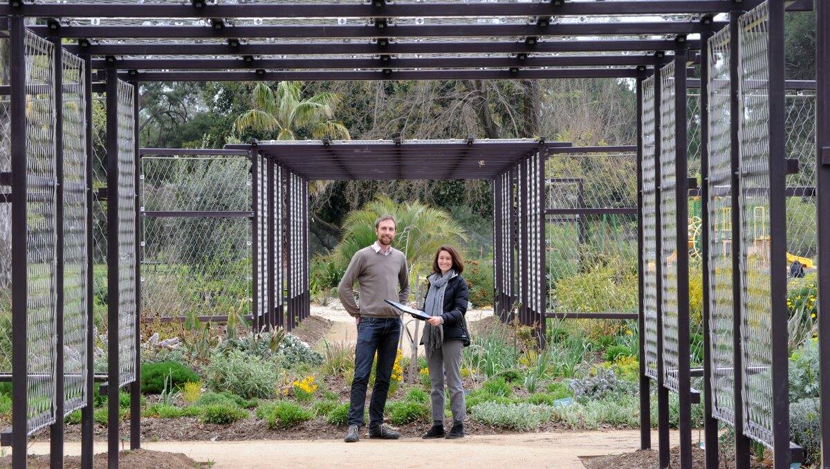 INNOVATIVE: Landscape and open space design co-ordinator Aarron Lindsay and botanic gardens development officer Gemma Fennell. Picture: PETER WEAVING