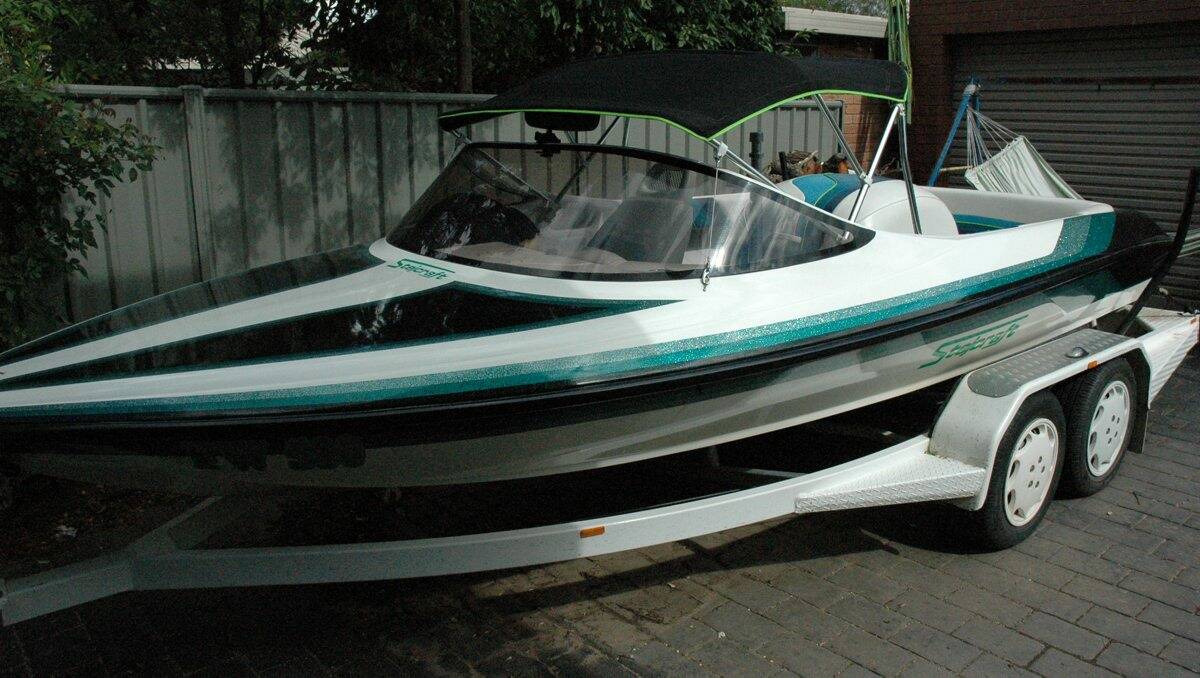 Break-in: The ski-boat that was stolen from Nankervis Performance Boats at the weekend. Picture: Supplied