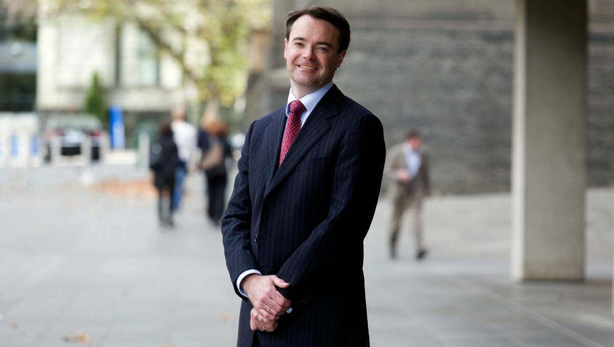 TREASURER: Michael O’Brien outside of Treasury Place, Melbourne this year. Picture: FAIRFAX