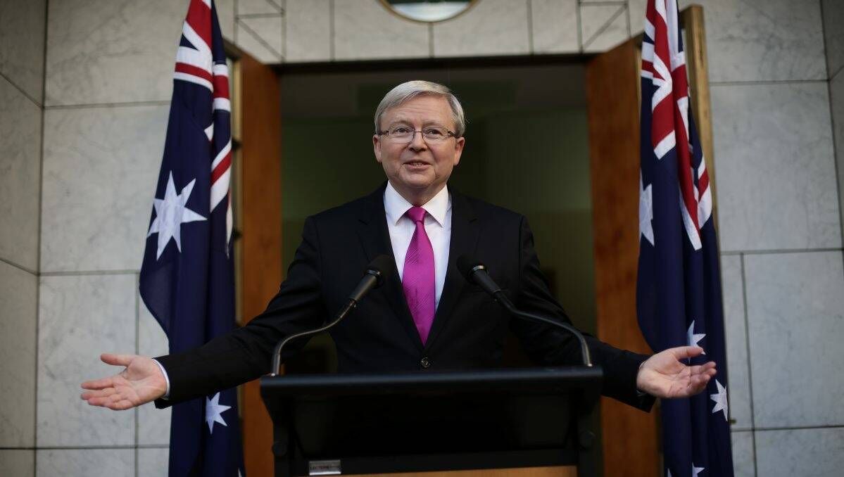 Prime Minister Kevin Rudd. Picture: Fairfax