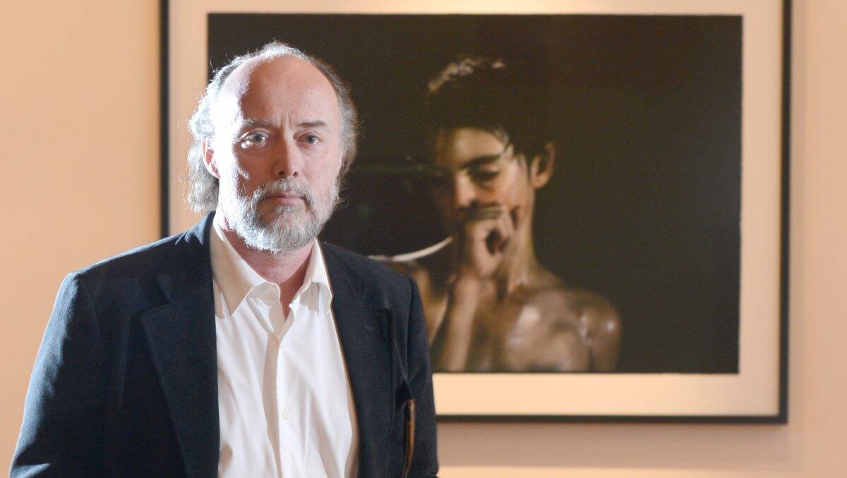Partnership: Bill Henson in front of his some of his works at the Bendigo Art Gallery yesterday. Picture: Jim Aldersey