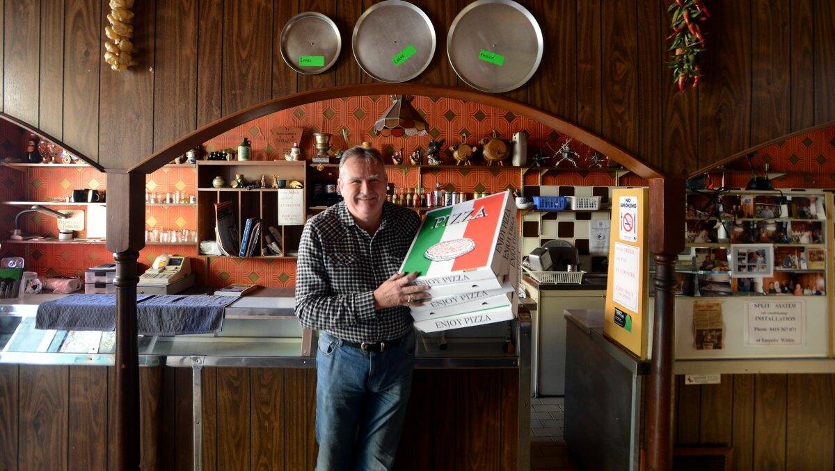 ALL DONE: Vin Wiegard closed his pizza shop’s doors on Sunday. Picture: JIM ALDERSEY