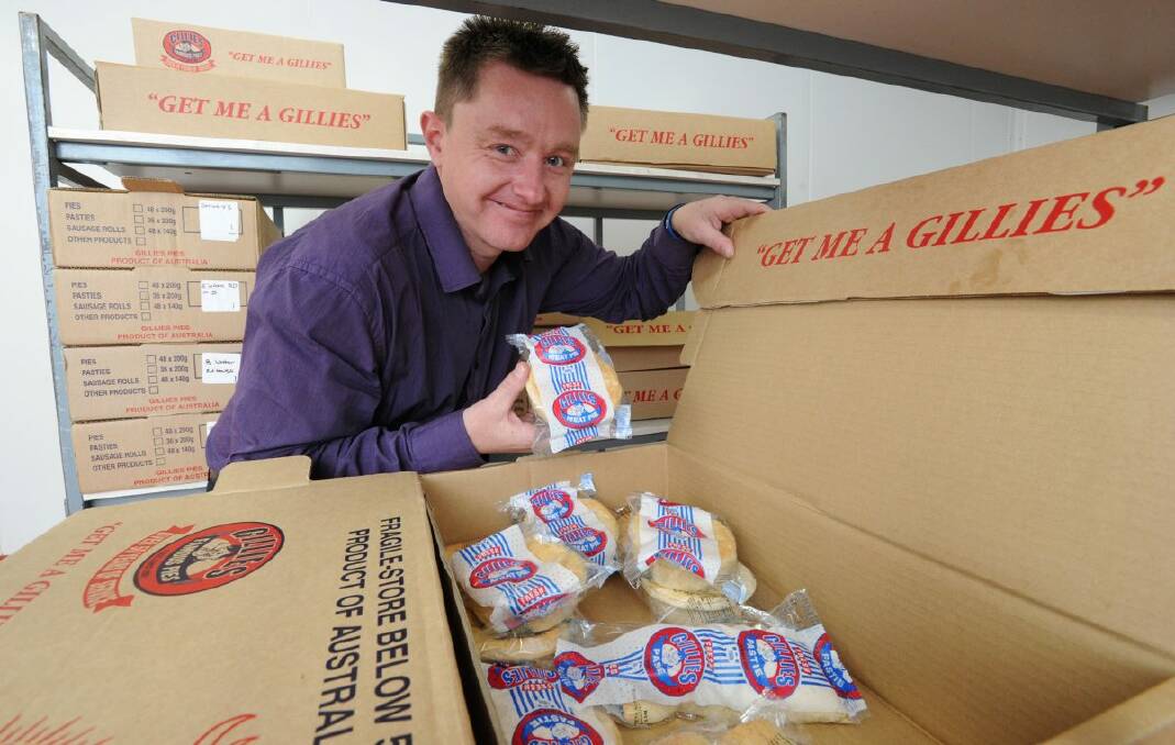 Famous pies: Simon Bush is hoping to reestablish Gillies manufacturing in Bendigo. Picture: Peter Weaving