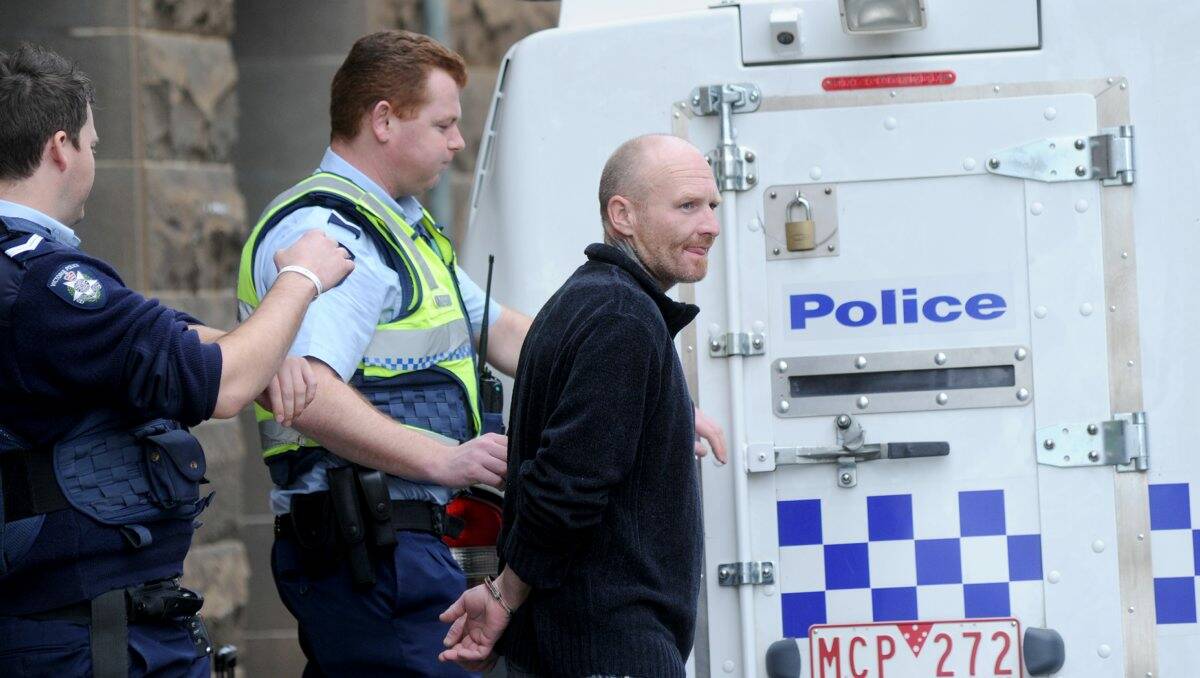 Richard Churchill is led from court after being denied bail.