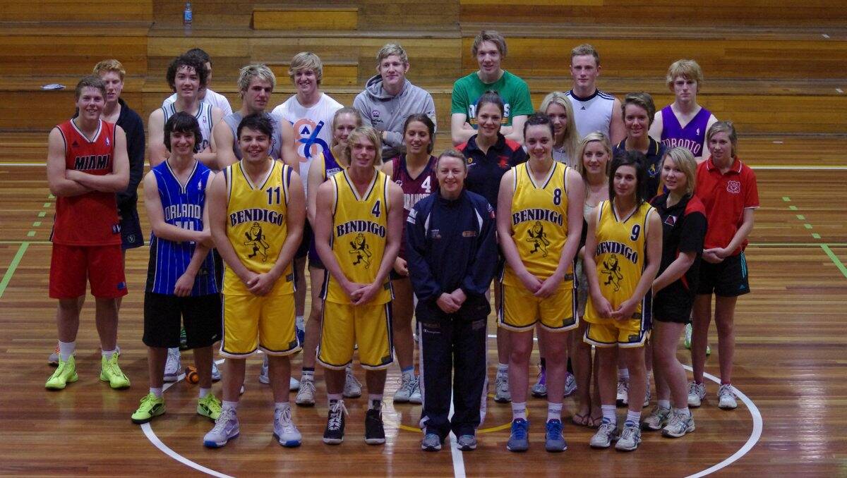Kristi Harrower with the BSSC basketball squads.