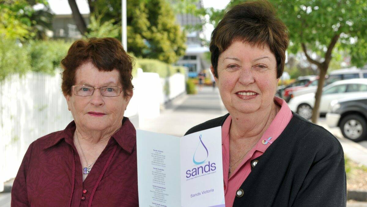 SUPPORTIVE: SANDS facilitator Carmel Fitzgerald and member Kathie. Picture: Jodie Donnellan