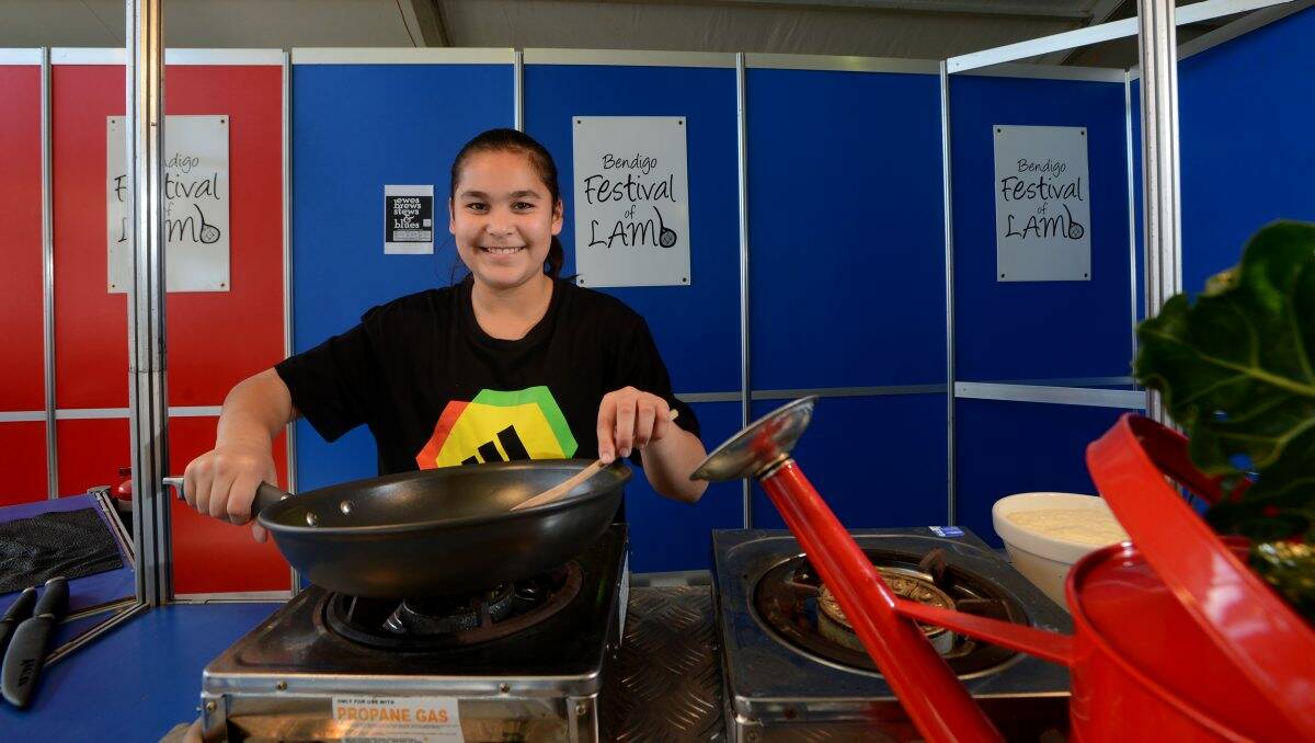 Kids rule the kitchen: Eaglehawk’s Shardae Sharp takes out the Junior MasterChef of the Australian Wool and Sheep Show using all local produce.