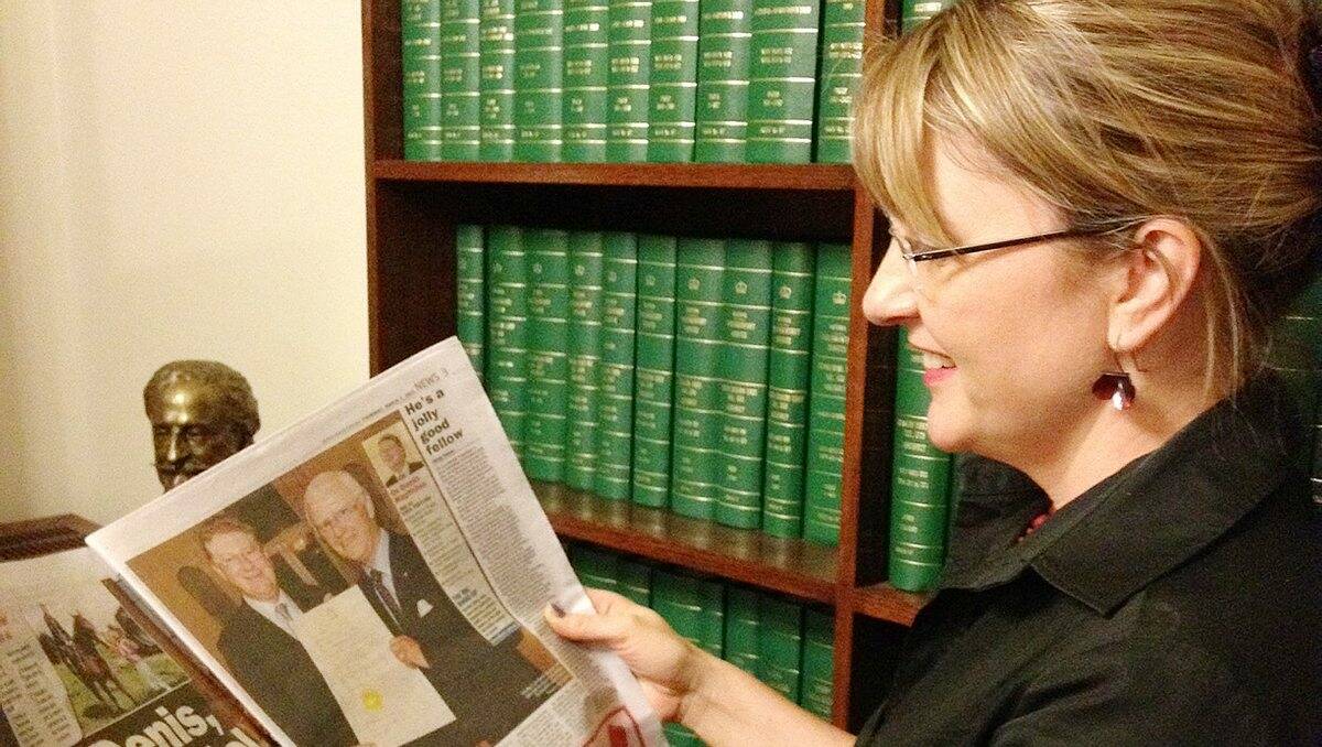 Concerned: Bendigo East MP Jacinta Allan surveys media coverage of Ted Baillieu’s resignation and Denis Napthine’s surprise ascension to the position of premier. Picture: Contributed