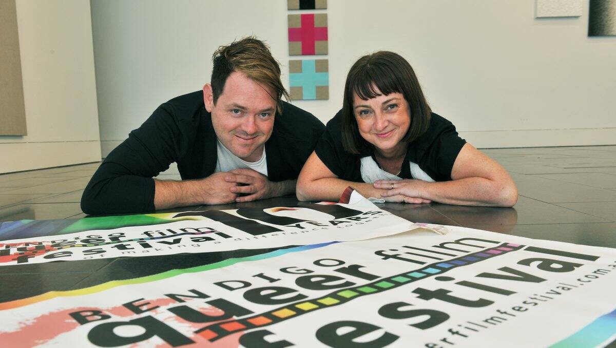 Queer Film Festival volunteer Mark Wiseman with festival curator Lisa Daniel ahead of the event this weekend.