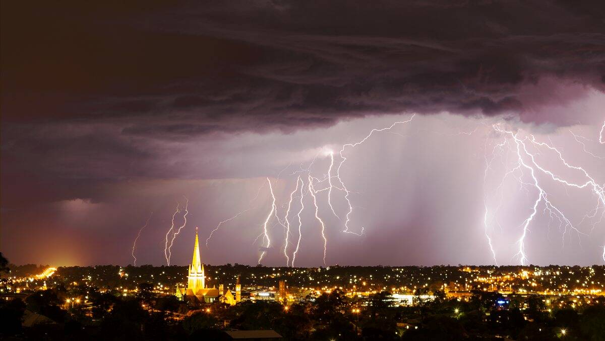 ELECTRIC: Photographer Marcus Mawby captured the thunderstorm in full swing. Picture: Marcus Mawby
