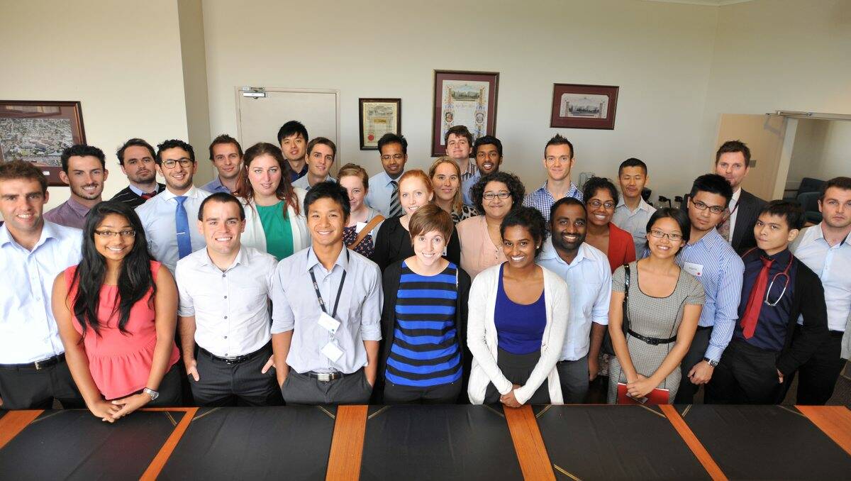 FRESH FACES: 29 interns started at Bendigo Health yesterday. Picture: BLAIR THOMPSON 