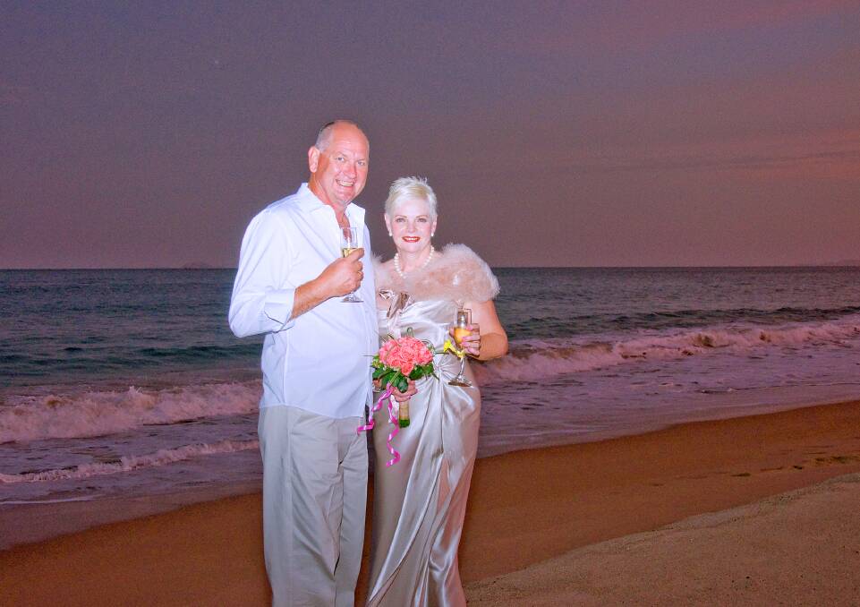WEDDING DAY: The Vietnam beach wedding of Kerry McCuskey and Stephen Turner. Picture: CONTRIBUTED 