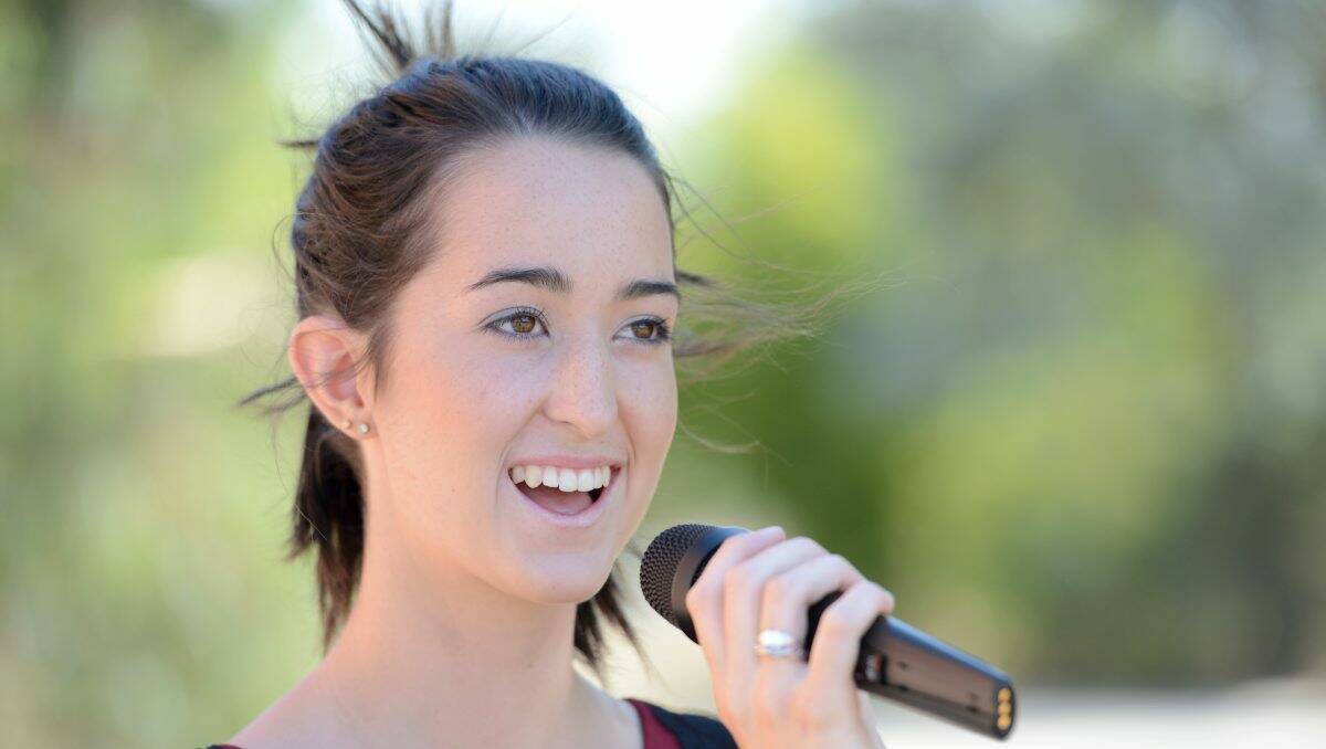 SING: Tessa Botheras is encouraging people to take part in Festival Idol, part of the Eaglehawk Dahlia and Arts Festival.Picture: JIM ALDERSEY 