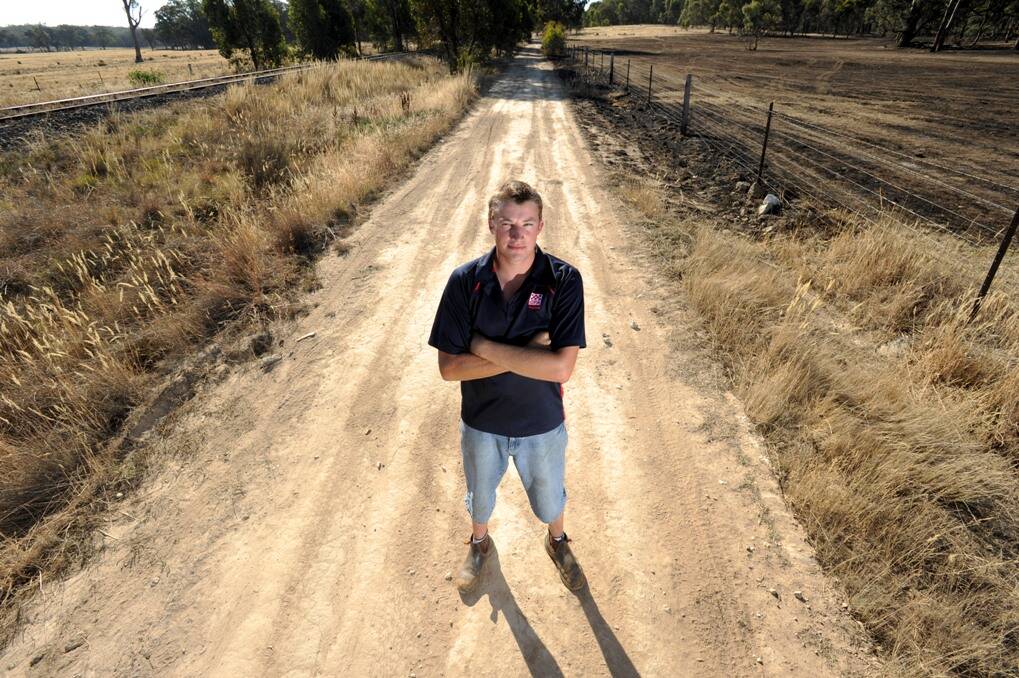 FRUSTRATED: Mitch Chapman on his father’s property where several fires have started.
