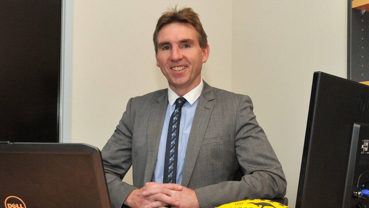 NOTHING TO HIDE: Paul Hamilton in his Bendigo office where he is now working at the Central Victorian Football regional general manager. Picture: ANDY BANKS