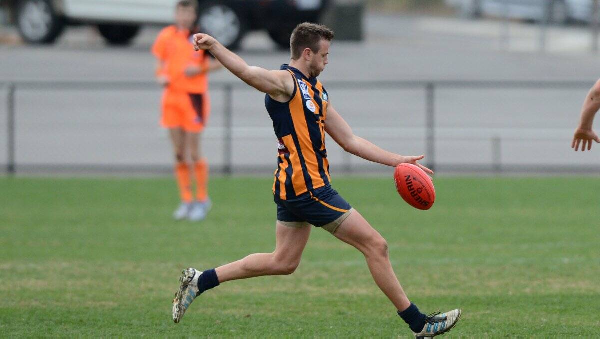 ON TARGET: Tom Hams kicked one of Gold's five goals against Williamstown. Picture: JIM ALDERSEY 