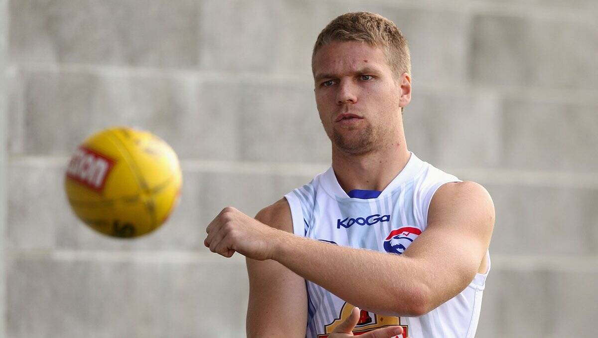 YOUNG STAR: Bendigo's Jake Stringer played his first AFL match for the Western Bulldogs on Sunday in Adelaide. Picture: GETTY 