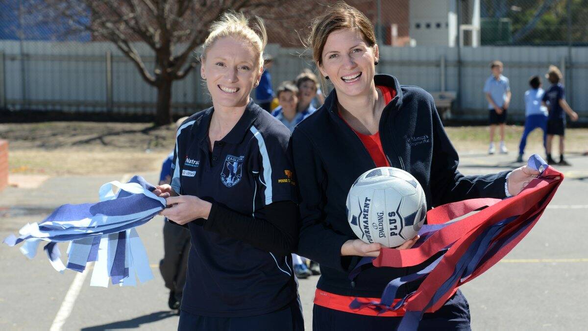 READY FOR BATTLE: Eaglehawk defender Lauren Ryan and Sandhurst goaler work at St Monica’s Primary and will play off in today’s A-grade grand final.