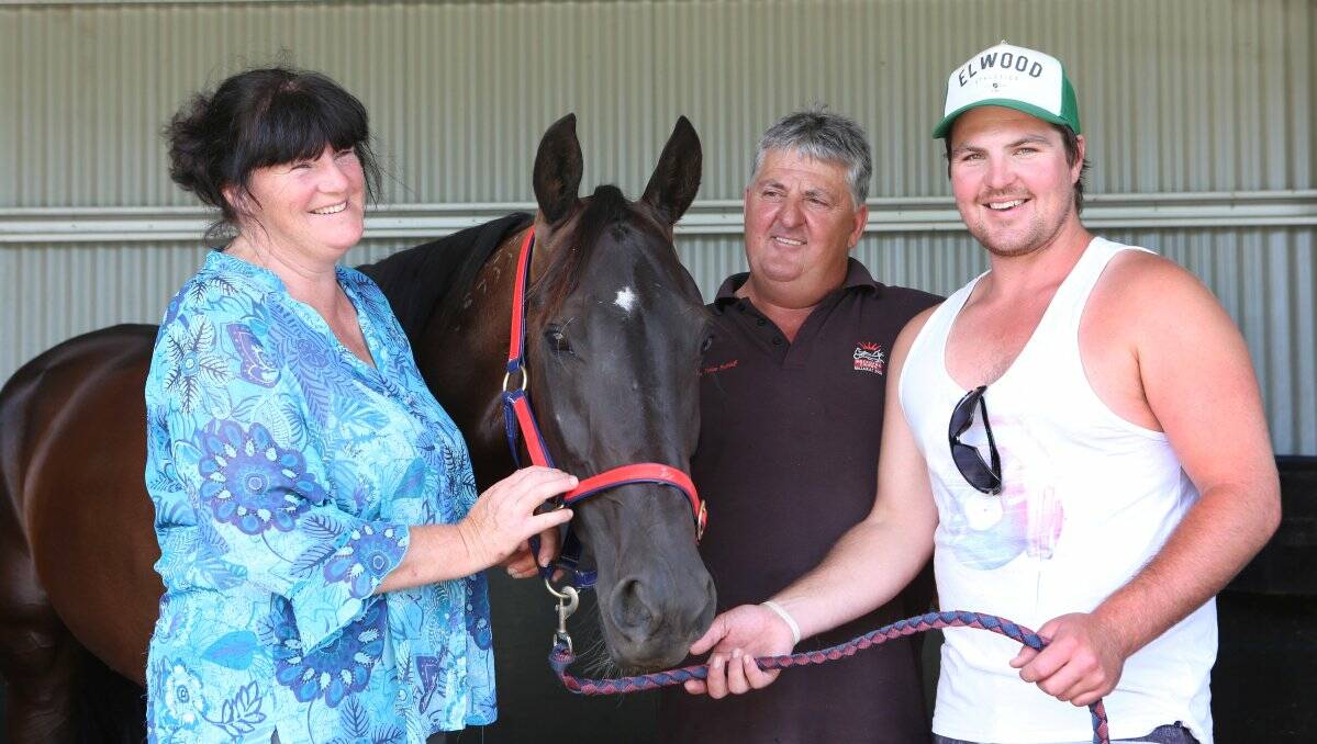 HIGH HOPES: Elmore's Shelly and Keith Cotchin and their son Jake all play a key role in preparing Group One-winning mare Tanabi Bromac, who will chase victory in tonight's $50,000 PetStock Bendigo Pacing Cup. Picture: PETER WEAVING 