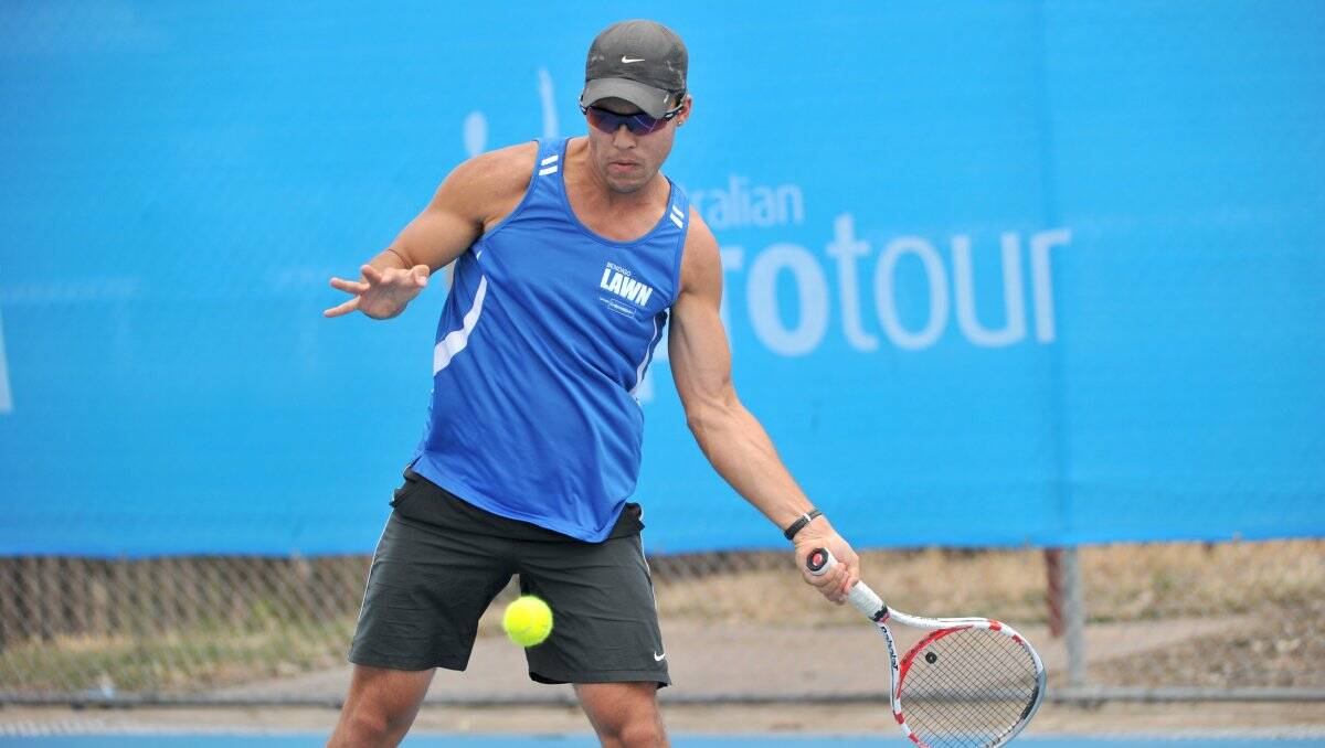 FOREHAND DRIVE: Bendigo's Curt Garwood will play for the Country All-Stars in Tennis Victoria's Premier League. 