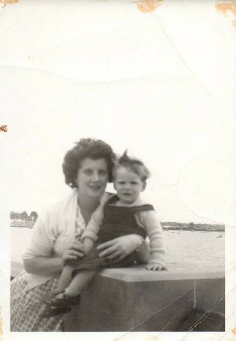 Dorothy Floyd with baby Terry. Picture: CONTRIBUTED 