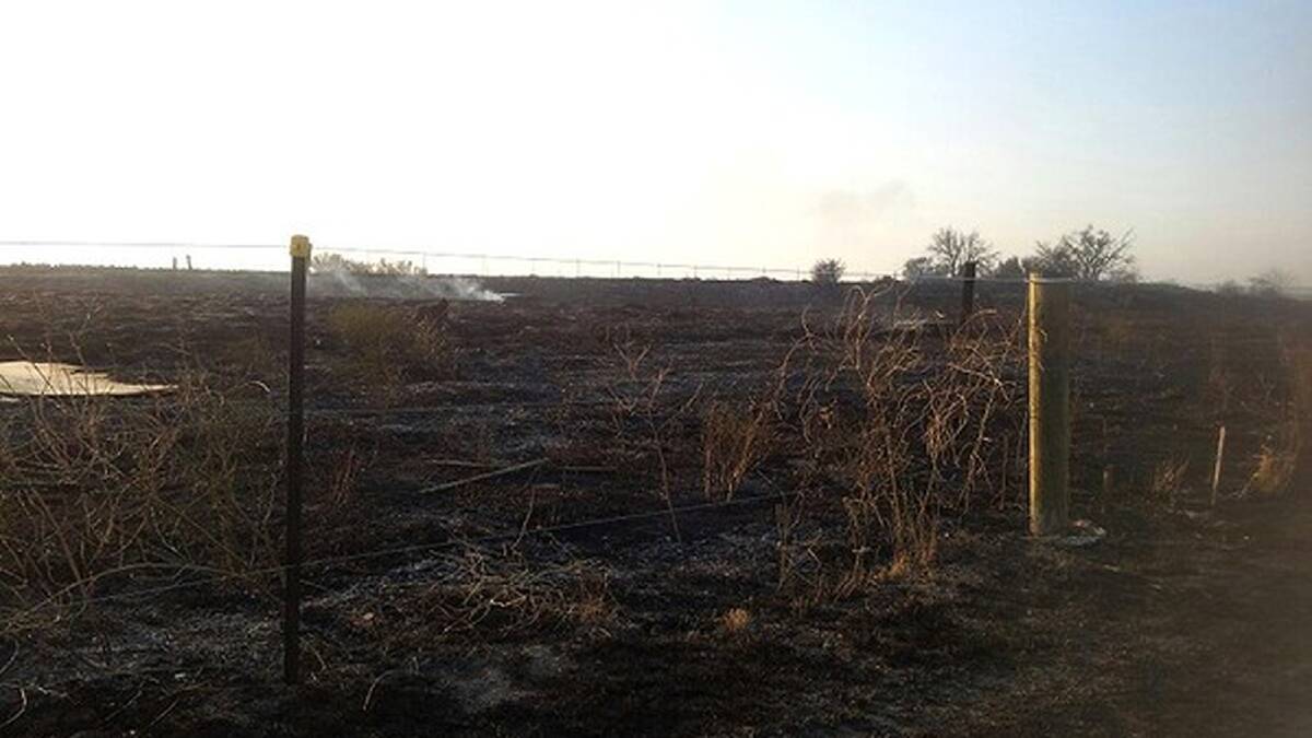 The Age reader Jacqui T took this image of the aftermath of the fire at Lyndarum at 7pm on Monday.